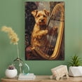 thumbnail image 2 of Welsh Terrier Cute Dog Harp Stretched Canvas Size 8x12 – Retro Welsh Terrier Dog Batter in Action With Harp for Themed Living Room, 2 of 5