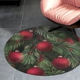 thumbnail image 4 of Christmas Balls Colorful Round Carpet Circle Rug Outdoor Patio Area Rug Washable Large Area Rugs Hallway Room Decor Fitness Mats, 4 of 8