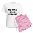 thumbnail image 6 of CafePress - No War In Ukraine Women's Light Pajamas - Women's Short Sleeve Print T-Shirt and Pants Light Cotton Pajama Set, 6 of 7