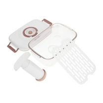 HOOWIFFY White Vacuum Sealed Container Set for Kitchen Storage, Food Freshness, Airtight, , Easy to Use