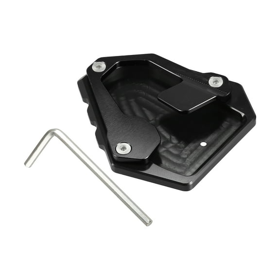 1 Set Aluminum Alloy Motorcycle Kickstand Pad for Honda NT1100 2021-2023 Foot Support with Wrench Black