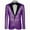 Purple, variant on Men's One Button Sequin Dress Suit Jacket Party Festival Sport Lapel Coat- formal & Semi - formal Prom Silver