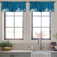 thumbnail image 3 of LALILO Kitchen Curtain Valance Winter Night Starry Sky Rod Pocket Window Curtain 52"x 18" Set of 2, 3 of 5