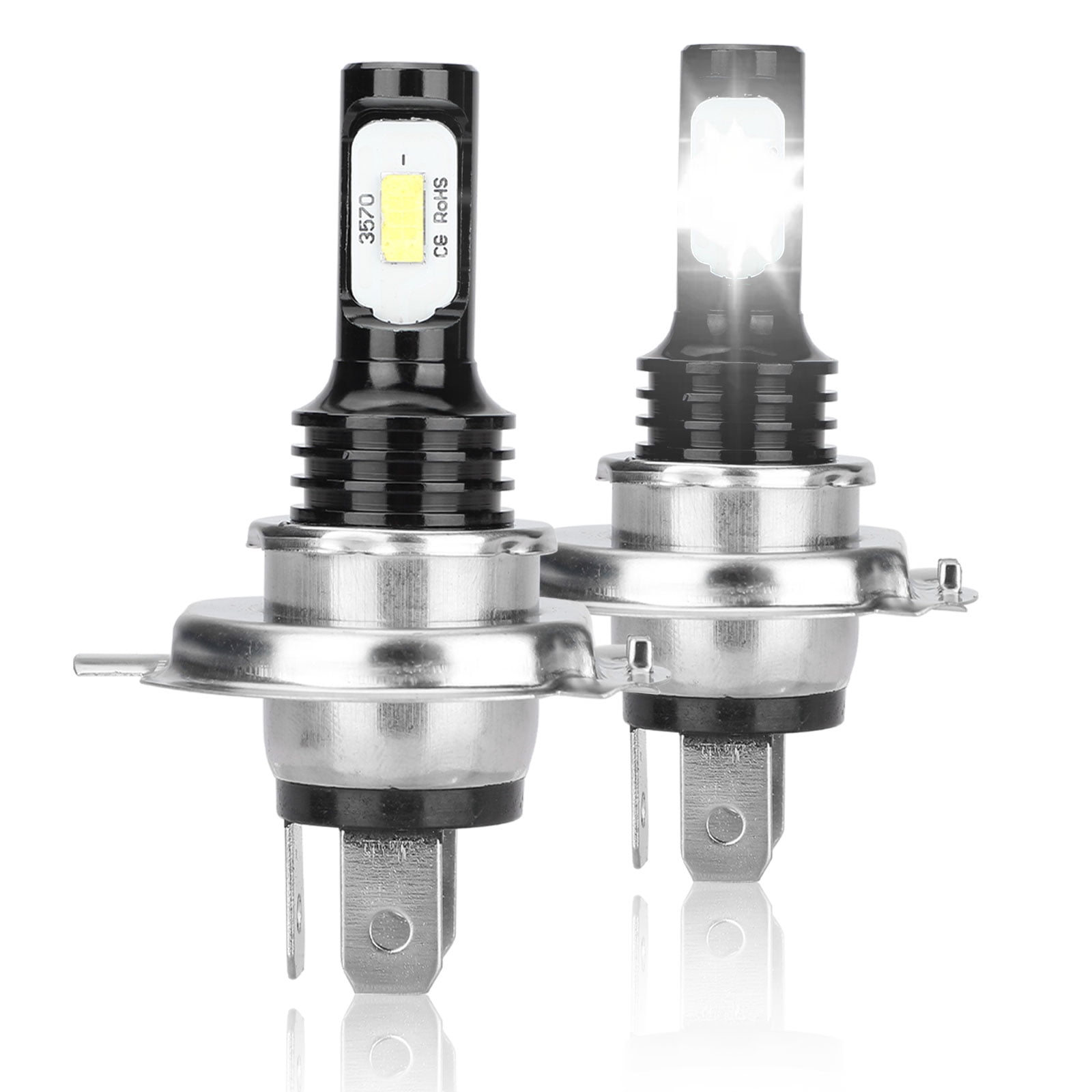 6500K White IP68 Waterproof 1 pair H1 LED Headlight Bulbs COB 8000 LM Conversion Kit Replace Halogen High Low Beam Bulbs