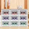 thumbnail image 3 of Shoe rack organizer for shoe organizers, space-saving plastic stackable shoe cabinet, wall shoe racks, storage organizer, 3 of 5