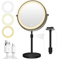 thumbnail image 1 of Makeup Mirror with Lights x/x mAh Rechargeable Magnifying Mirror with Light Rotate Bathroom Mirror with Lights Color LEDs Stepless Dimmable, 1 of 6