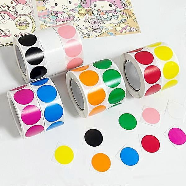 9-Pack Self-Adhesive Round Stickers Round Label Color Sticker Self-Adhesive Round Labels for Office Supplies
