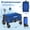Blue, variant on Folding Wagon Cart Heavy Duty, Collapsible Utility Wagon with 8-Inch All-Terrain Wheels, 600D Oxford Fabric, Large Capacity Outdoor Cart for Beach, Garden, Camping
