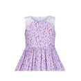 thumbnail image 4 of Robe Fille Vintage Violette Col Rond Sans Manches Coton Dentelle 14 Ans, 4 of 6
