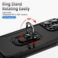 thumbnail image 3 of ELEHOLD Case for iPhone 16 Pro, Heavy Duty Shockproof Full Body Case with Built in Metal Ring Holder Kickstand + Screen Protector,C, 3 of 10