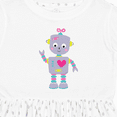 thumbnail image 4 of Inktastic Cute Robot, Purple Robot, Funny Robot, Silly Robot Girls Toddler Dress, 4 of 5