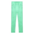 thumbnail image 2 of Aislor Girls Dance Yoga Leggings Footless Tights Flamingos Elastic Waistband Ankle Length Pants Size 3-14 Green 7-8, 2 of 7