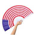 thumbnail image 1 of Abanico de mano plegable GeGeya con bandera estadounidense de 33 cm para el 4 de julio, 1 of 8