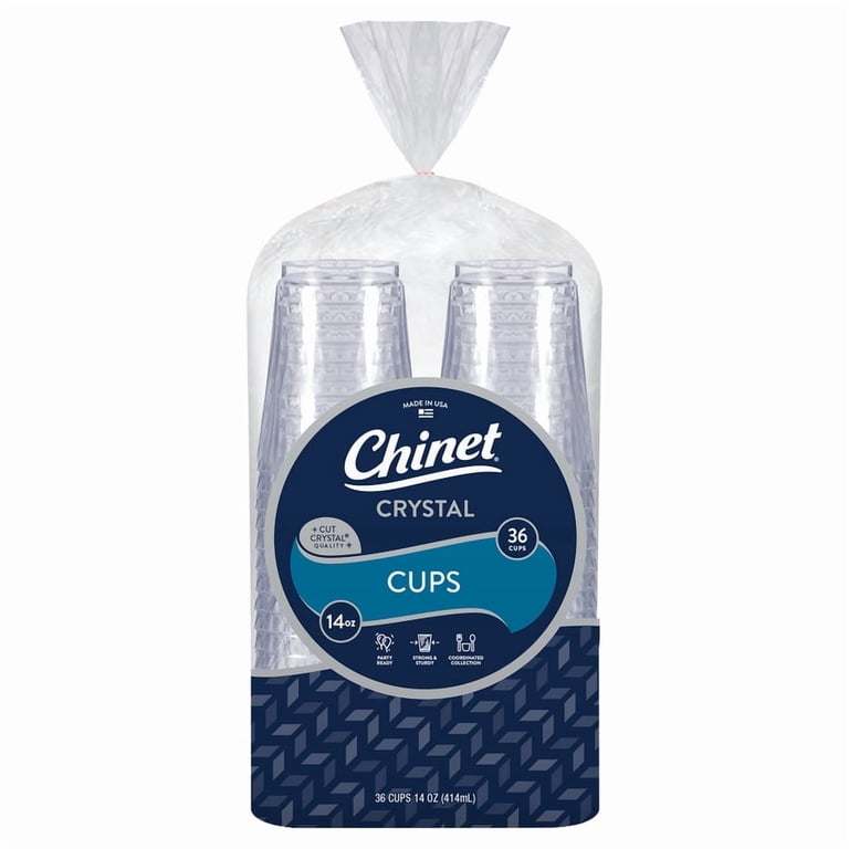 Chinet Crystal Disposable Plastic Cups, Clear, 14oz photo 7