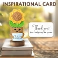 thumbnail image 3 of Mini Sunflower Teacher Appreciation Gifts, Thank You Gift for Teacher Boss Manager, Handmade Crochet Positive Plant with Card, Cute Small Desk Decor, End of School Year Christmas Graduation Present, 3 of 8