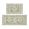 thumbnail image 4 of Findosom 2pcs Kitchen Rugs, Washable Boho Farmhouse Kitchen Mats for Floor, Non Slip Thick Indoor Kitchen Floor Mat Carpet Runner Rugs for Entryway Hallway Laundry Home Decor 20"x32"+20"x47" Green, 4 of 10