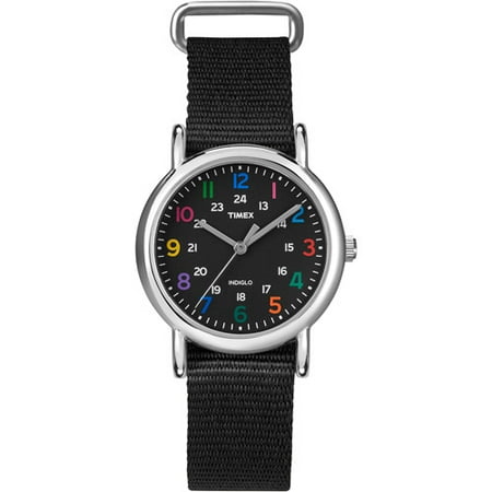 Timex Women's Weekender Watch, Black Nylon Strap