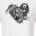 thumbnail image 3 of The Nightmare Before Christmas - Jack and Sally Love Eternal - Juniors Cropped Cotton Blend T-Shirt, 3 of 5