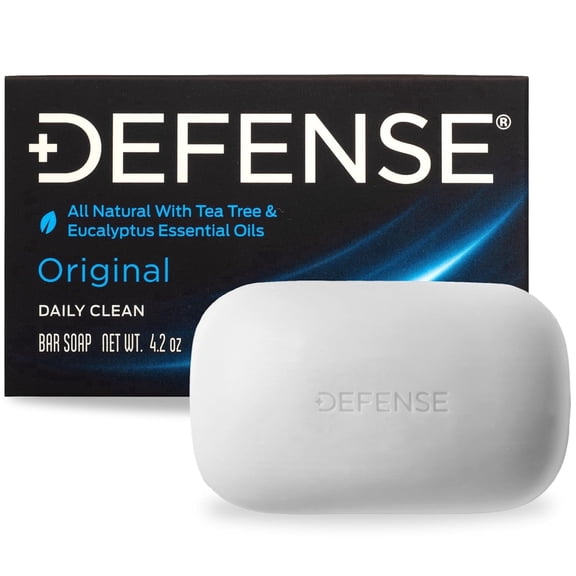 Defense Soap All Natural Tea Tree Bar Soap – Deep Cleansing Athlete Soap for Gym, Sports & Active Skin Care – Eucalyptus & Tea Tree Essential Oils – 4.2 oz