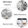 thumbnail image 5 of Gray White Flower Shower Curtain Spring Floral Botanical Petal Decorative Modern Rustic Shower Curtains for Home Bath Bathtubs Decor Polyester Fabric Waterproof with Hooks 36x72 Inches, 5 of 6