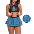 thumbnail image 2 of Conjunto de ropa interior encantador Traje de traje de escenario de tentación uniforme Traje de ropa de cosplay suave, Azul, S Inevent XX000043-05, 2 of 7