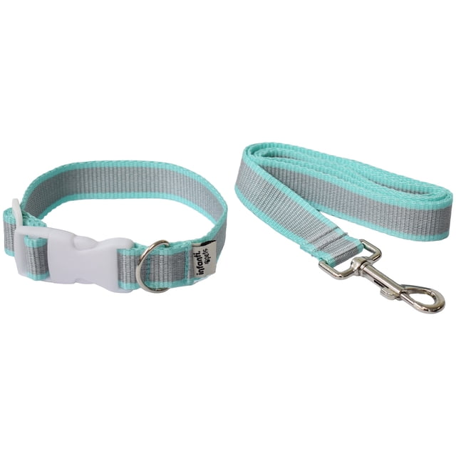 Juego de correa con collar Infanti Pets turquesa chica