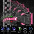 thumbnail image 5 of EastVita 24V Electric Drift Kart for Kids Ages 6-12, Adjustable Seat &Variable Speed(8.5MPH), EVA Silent Wheels & Parent-Approved Safety, Outdoor Ride-On Toy pink, 5 of 6