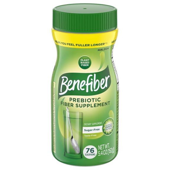 Benefiber Daily Prebiotic Fiber Supplement Powder, Unflavored - 38 Servings (5.4 Ounces)