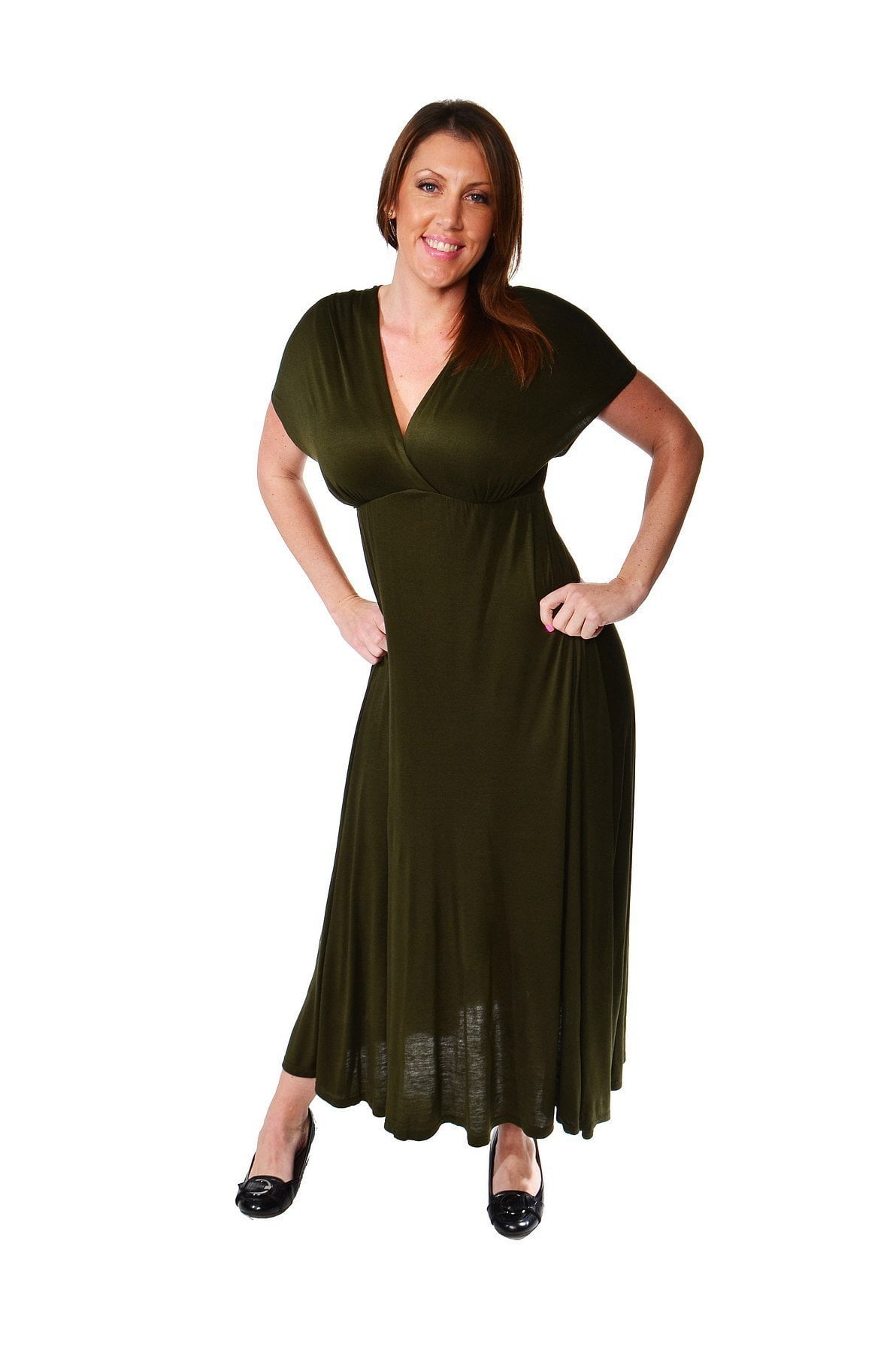 Women's Plus Faux Wrap Maxi Dress