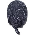 thumbnail image 6 of Navy Square Paisley Doo Rag - Single Piece, 6 of 6