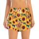 thumbnail image 2 of Balery Bohemian Sunflower Pantalones cortos deportivos para mujer con forro y dos bolsillos, elásticos, para entrenamiento, gimnasio, yoga-Small, 2 of 7