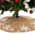 thumbnail image 3 of Falda para árbol de Navidad Joiedomi, 36 cm, rústica, de arpillera con copo de nieve, 3 of 7