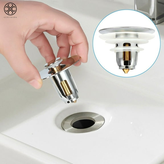 Luxtrada Universal Sealed Pop-up Drain Filter Bathroom Sink Stopper Kitchen Tools 1-1.9" Diameter