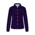 thumbnail image 5 of Autumn and Winter Plaid Jackets for Womens 2024 Plus Size Long Sleeve Plaid Shirt Tunic V-Neck Casual Pullover Blouses Tops, 5 of 5