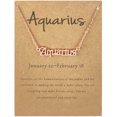 thumbnail image 4 of Qarigey Doce signos del zodiaco palabra encanto constelaciones tema amistad collar único con tarjeta de exhibición colgante oro rosa cáncer Ropa, zapatos y accesorios Miscelánea Acuario Qarigey AP009337-09, 4 of 6
