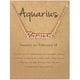 thumbnail image 4 of Qarigey Doce signos del zodiaco palabra encanto constelaciones tema amistad collar único con tarjeta de exhibición colgante oro rosa cáncer Ropa, zapatos y accesorios Miscelánea Acuario Qarigey AP009337-09, 4 of 6