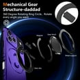 thumbnail image 5 of Allytechgroup Rugged Case for iPhone 17 Pro with Screen Protector, Premium Phone Case for iPhone 17 Pro, Military Grade Shockproof Rotating Stand Magnetic Back Cover for Car Mount, Purple, 5 of 12