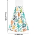 thumbnail image 3 of GZHJMY Ocean Animals Hanging Tie Towels Set of 2, Soft Absorbent Kitchen Hand Towels with Hanging Loops for Kitchen Bathroom Farmhouse Home Decor, 18.2 x 14 Inch Wash Cloths, 3 of 7