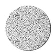 thumbnail image 1 of Black and White Mouse Pad for Computers, Musical Composition with Notes Quavers Chords Treble Clefs Sheet Elements, Round Non-Slip Thick Rubber Modern Mousepad, 8" Round, Black White, by Ambesonne, 1 of 2
