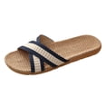 thumbnail image 1 of B91xZ Men's Cushion Comfort Slide Sandals Open Toe Shower Sandals,Navy 44, 1 of 5
