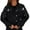 Black, variant on Women's Long Pearl Beaded Denim Jacket Ripped Star Embroidered Denim Jacket Outerwear Plus Size Women Coats 1x