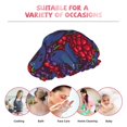 thumbnail image 6 of Kdxio Wild Berries Print Shower Cap for Women,Elastic and Reusable,Double Waterproof Layers Bathing Hat, 6 of 6