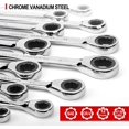 AIRAJ Ratcheting Wrench Set, 22-Piece Combination Wrench Set, SAE 1/4" to 3/4" & Metric 6-18mm, 72 Teeth