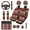 Western Aztec, variant on KUIFORTI Brown Aztec Car Seat Covers Full Set Set 14 Pcs with Car Headrest Covers Cars Steering Wheel Cover Auto Seat Belt Cover Wristlet Keychain for Cars Sedans and SUVs