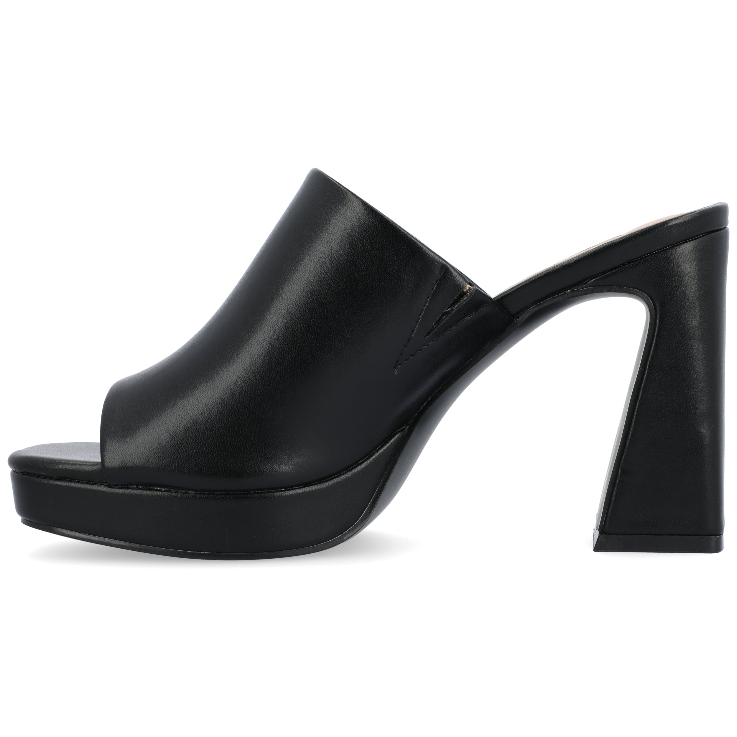 Journee Womens Ezzlynn Structured Heel Slip On Platform Dress Sandals