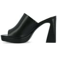 thumbnail image 3 of Journee Womens Ezzlynn Structured Heel Slip On Platform Dress Sandals, 3 of 10