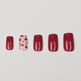 thumbnail image 3 of Set de 24 Uñas Postizas Wisewo en Forma Almendra Roja Reutilizables, 3 of 7