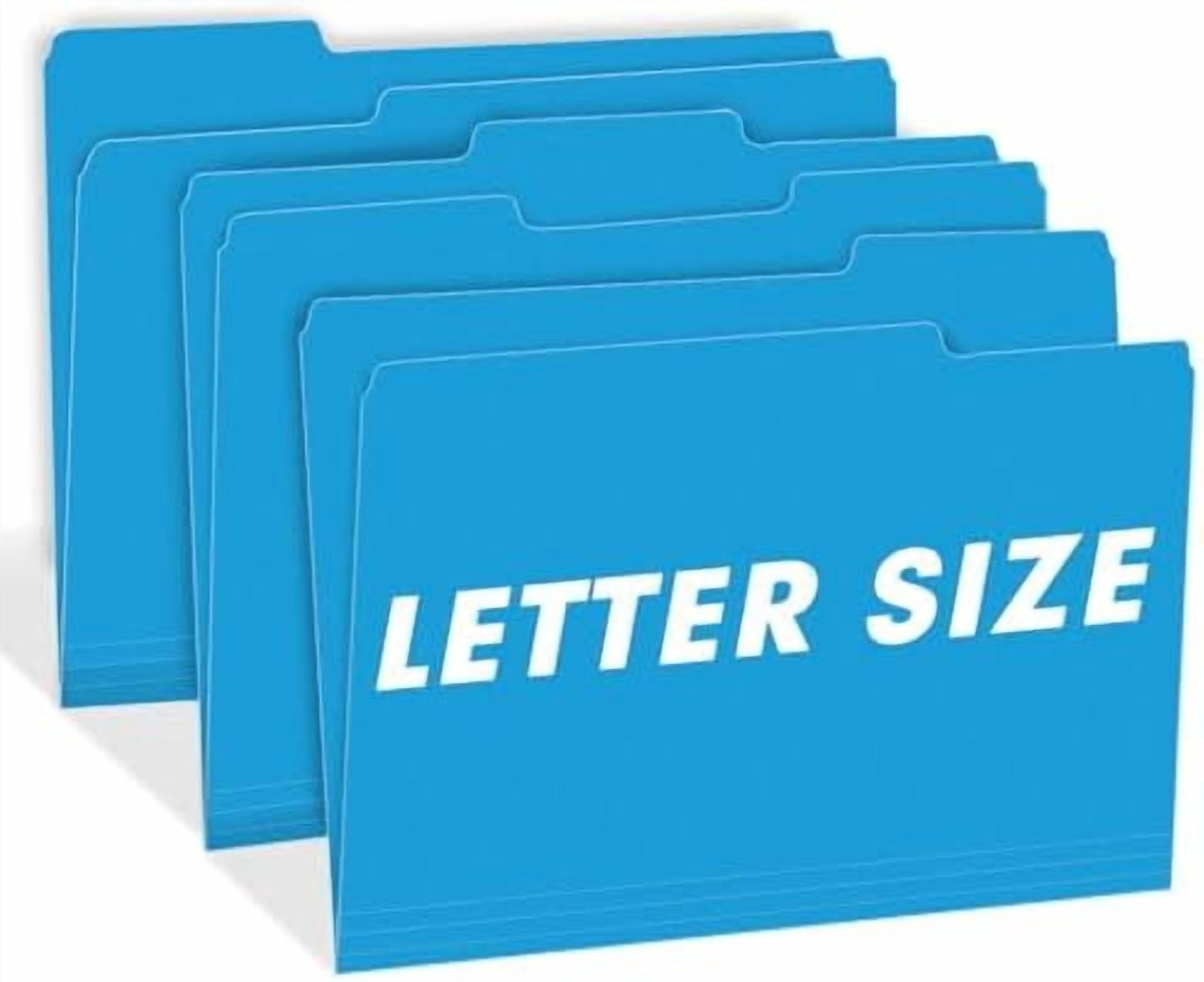 File Folder,  150 Pack 1/3 Cut Tab File Folders Letter Size, Blue, Colored Folders with Tab Great for Organizing and Easy File Storage