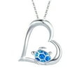 thumbnail image 2 of Wioihee Heart Birthstone Pendant Necklace for Women 926 Sterling Silver Zirconia Necklaces Wedding Anniversary Birthday Mothers Day Jewelry Gifts for Her Mother Wife, 2 of 8