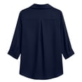 thumbnail image 5 of GUACER Women's 3/4 Sleeve Tops Casual Collared V Neck Blouses Loose Fit Cotton Linen Tunic Shirts for Ladies, 5 of 5